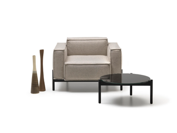 DS-22 - Round low glass coffee table by de Sede - view 3